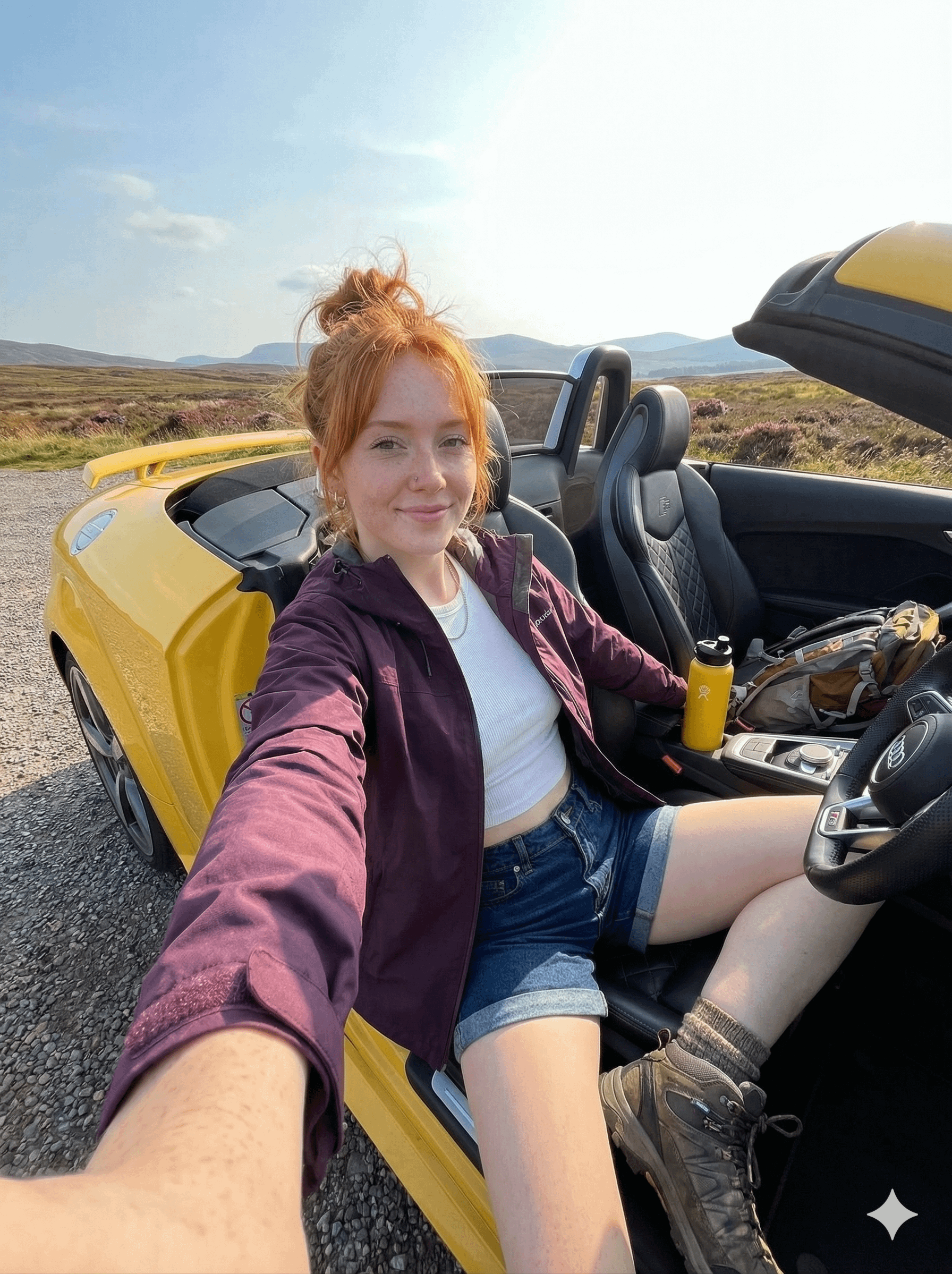 Audi Tt Roadster Scottish Moorland Selfie Style