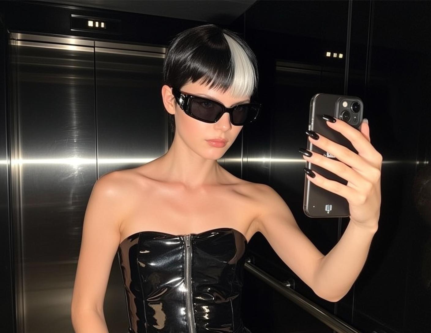 Explore Positioned Medium Holding Smartphone Her Right reference photo
