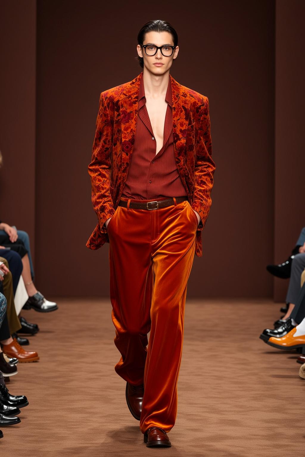 Fashion Week Young Dark Slicked Back Pale reference photo