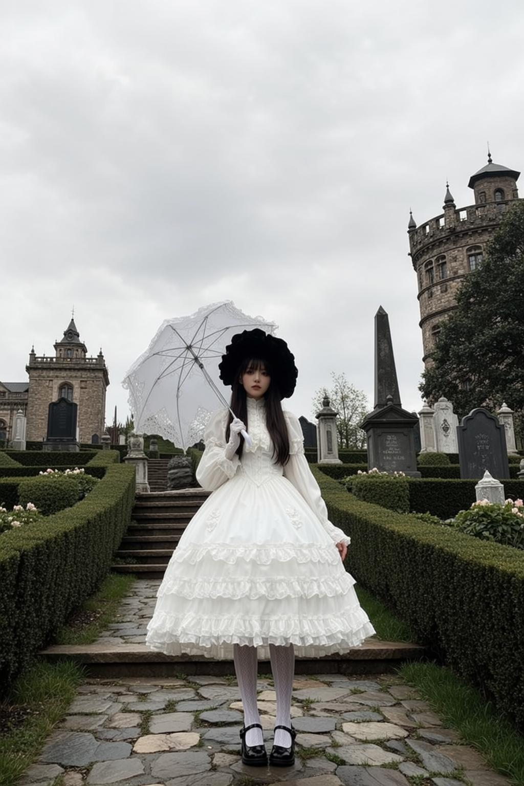 Umbrella Cemetery Portrait reference photo