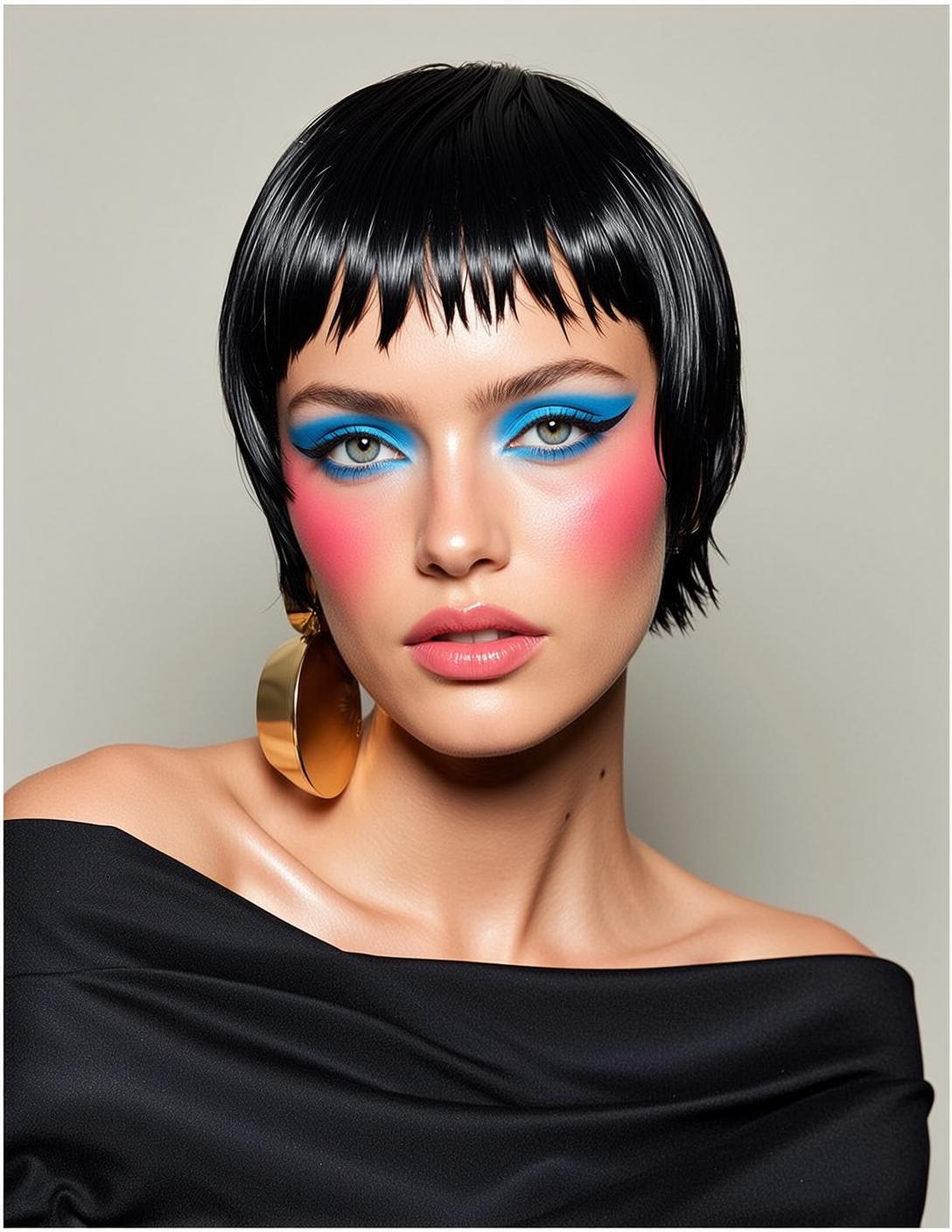 Makeup Positioned Facing Her Head Slightly Tilted reference photo