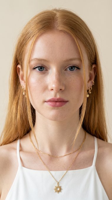 Gold Necklaces Beige Wall Soft Light