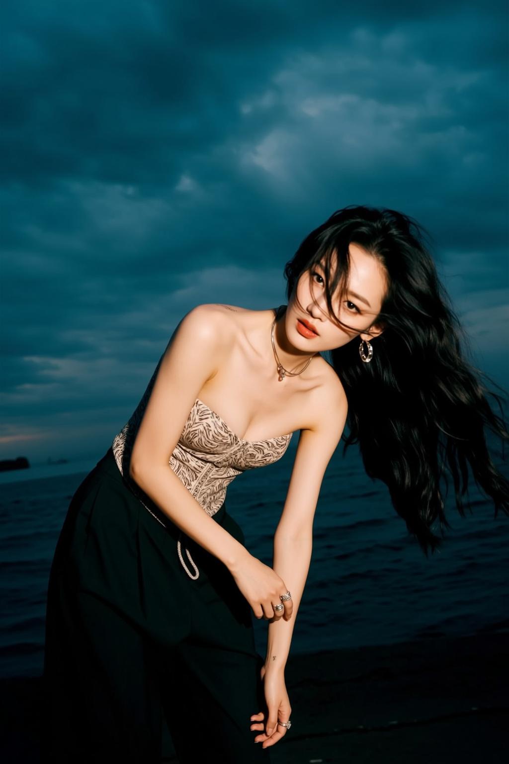 Explore Captured Dynamic Leaning Forward Her Head reference photo