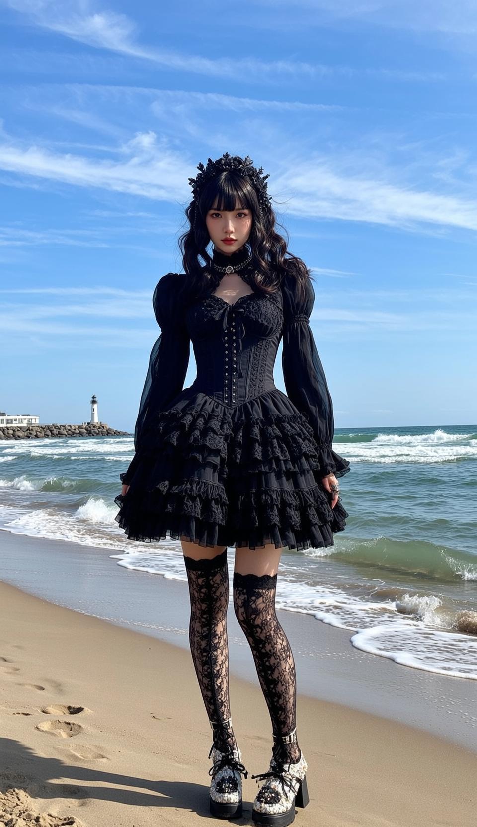 Black Corset Mini Dress reference photo