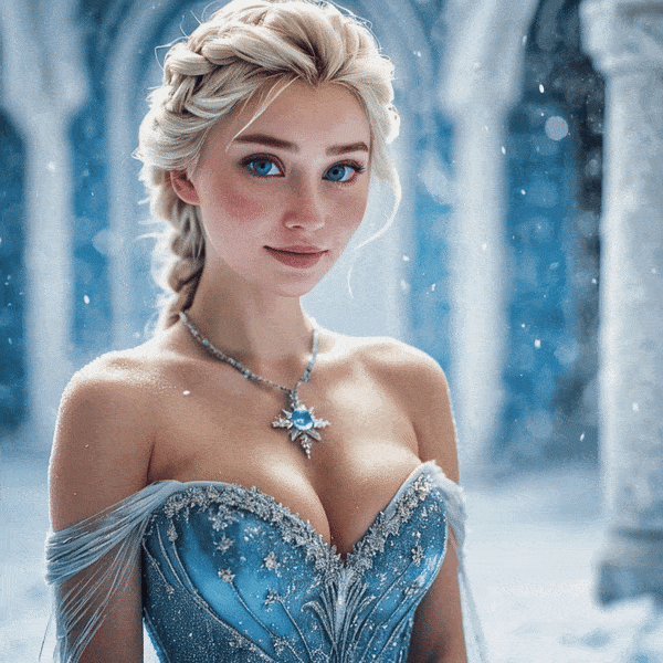 Elsa Welcoming You To Arendelle In Crystalline Blue Dress reference photo
