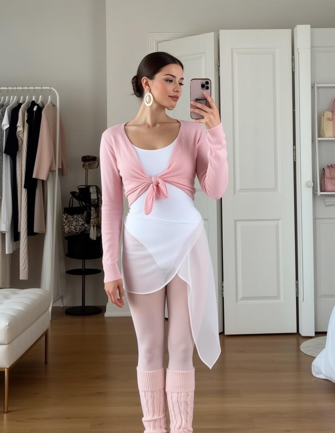 Pink Ballet Selfie Bedroom reference photo