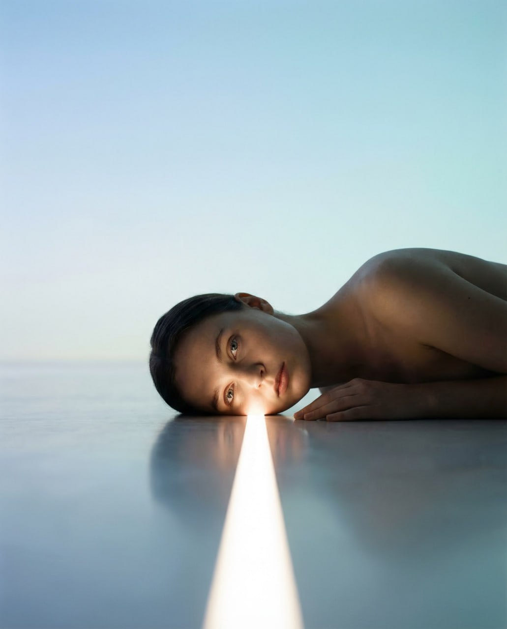 Minimalist Surreal Portrait Floor Light