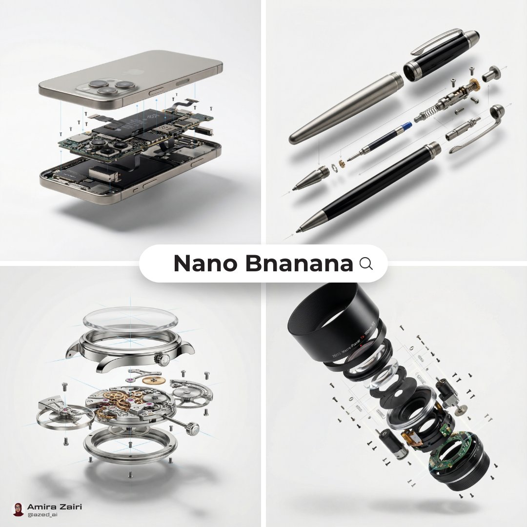 Realistic Exploded Product Macro Photography