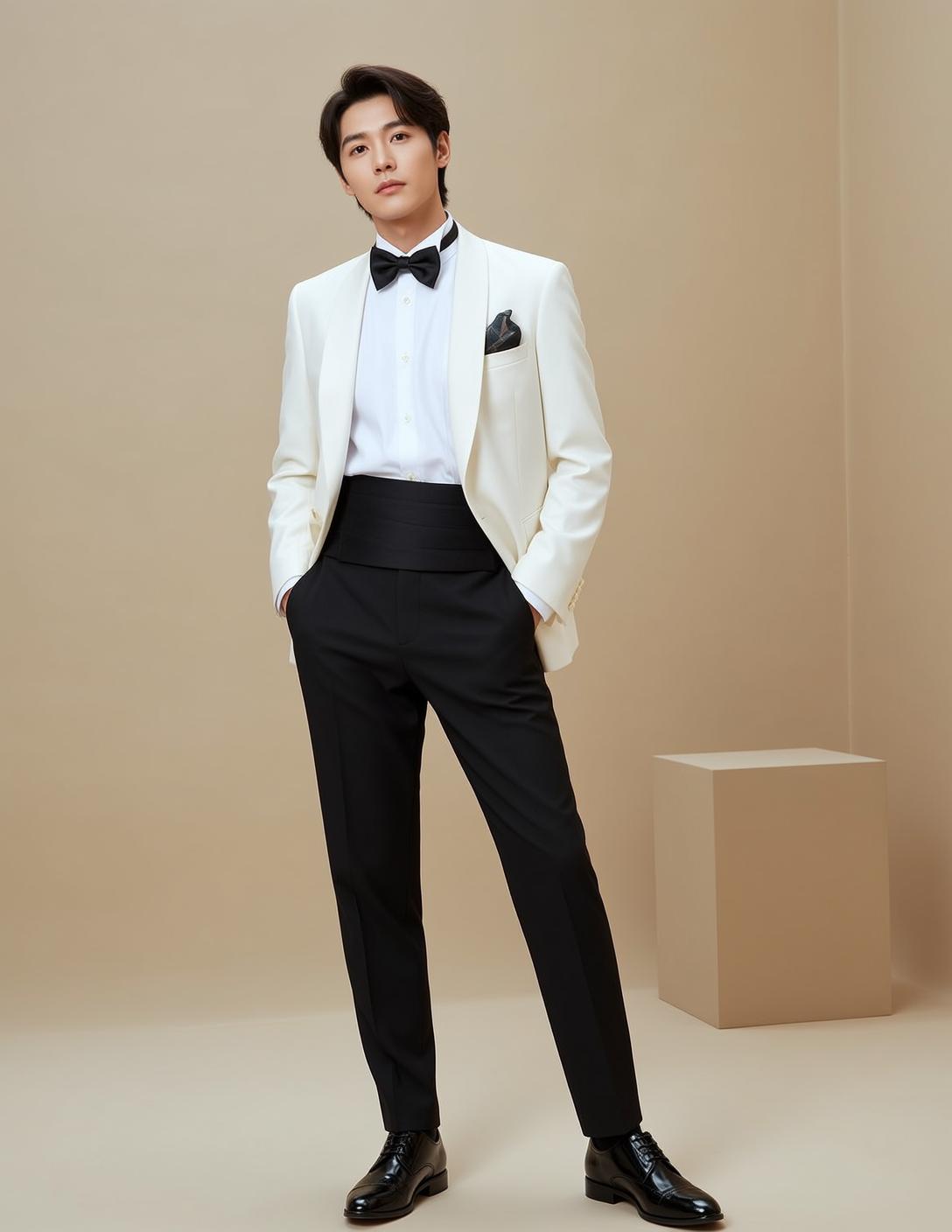 Ivory Tuxedo Studio Look reference photo