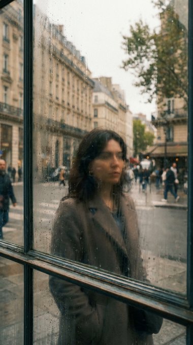 Obscured Reflection City Window Layered Composition