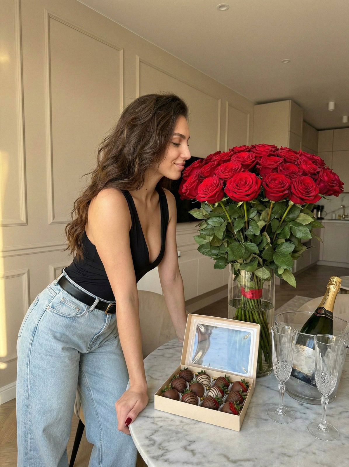 Iphone 15 Pro Apartment Roses Champagne