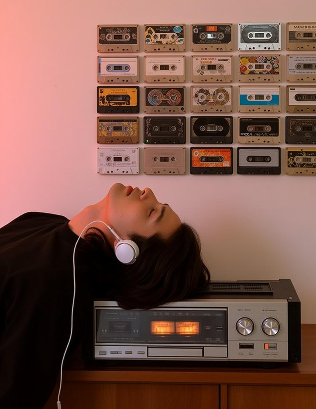 Headphones Cassette Wall Dream reference photo