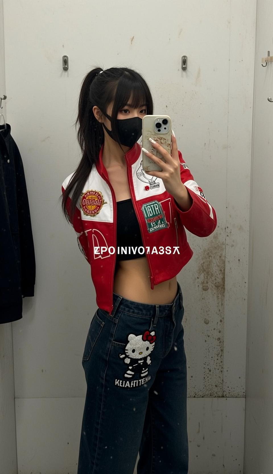 Skater Young Black Ponytail Bangs Fair Crop reference photo