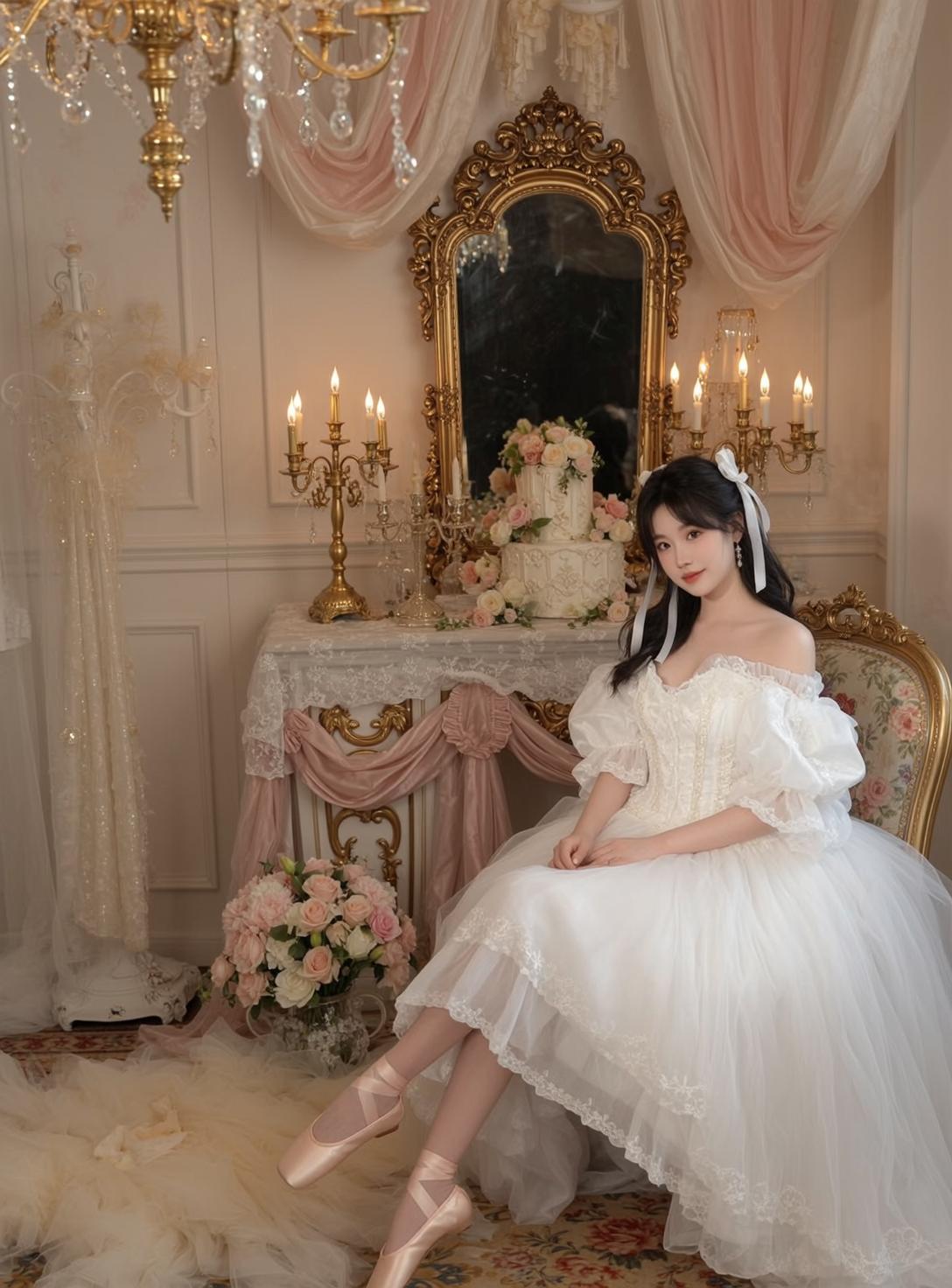 White Tulle Skirt Ornate Room reference photo