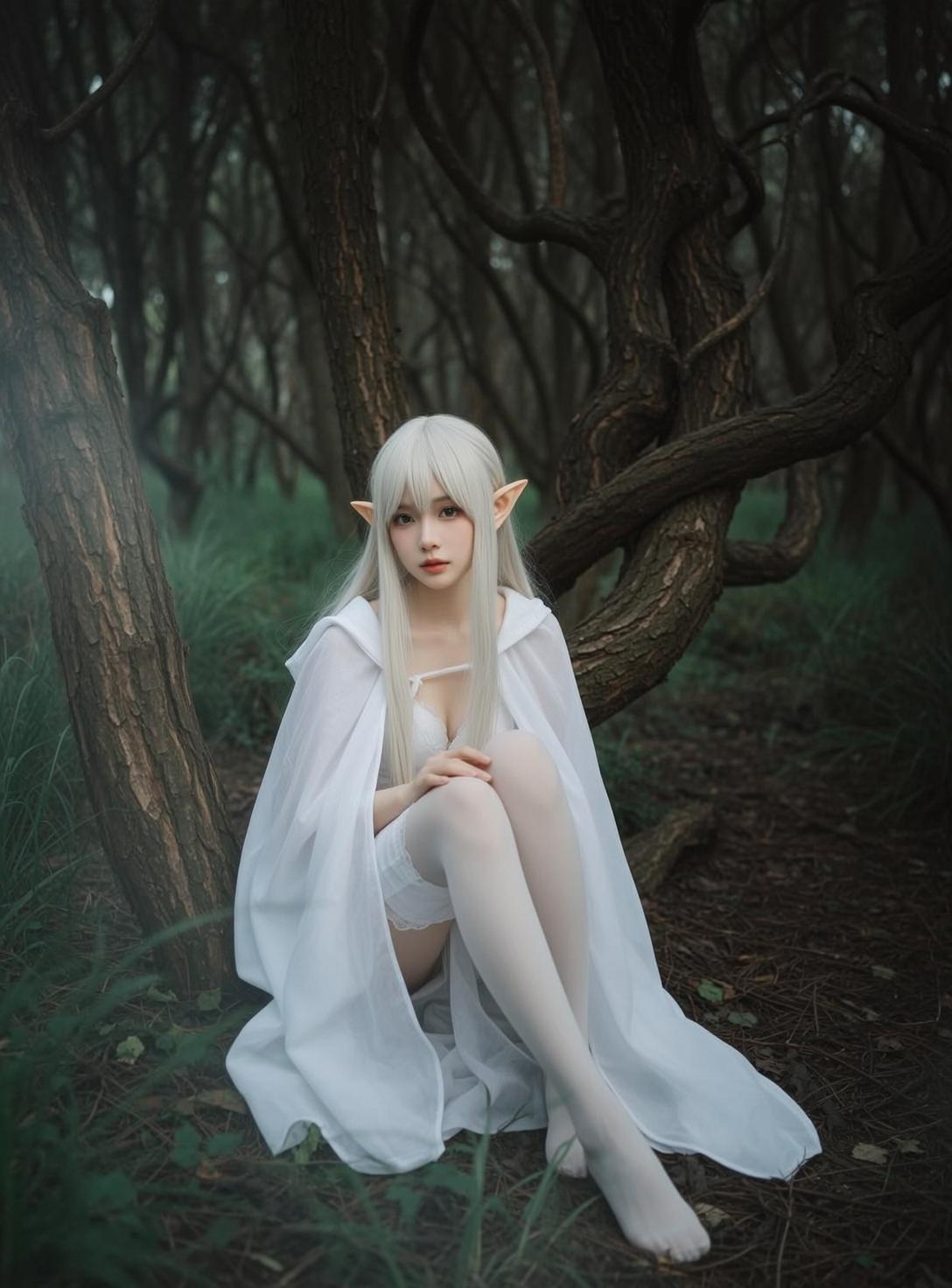 White Hooded Forest Elf reference photo